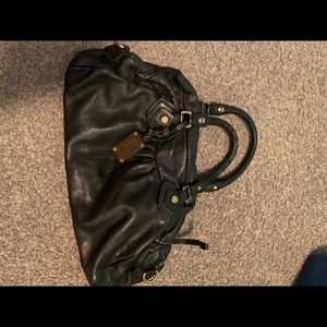 marc jacobs black leather bag